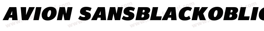Avion SansBlackObliqueW01BlkObl字体转换
